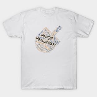 Hanukkah Wordcloud for Lighter Backgrounds T-Shirt